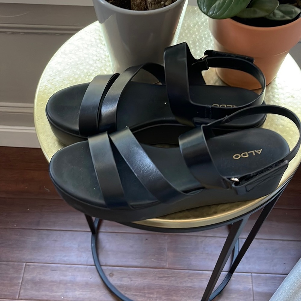 Black strappy sandals